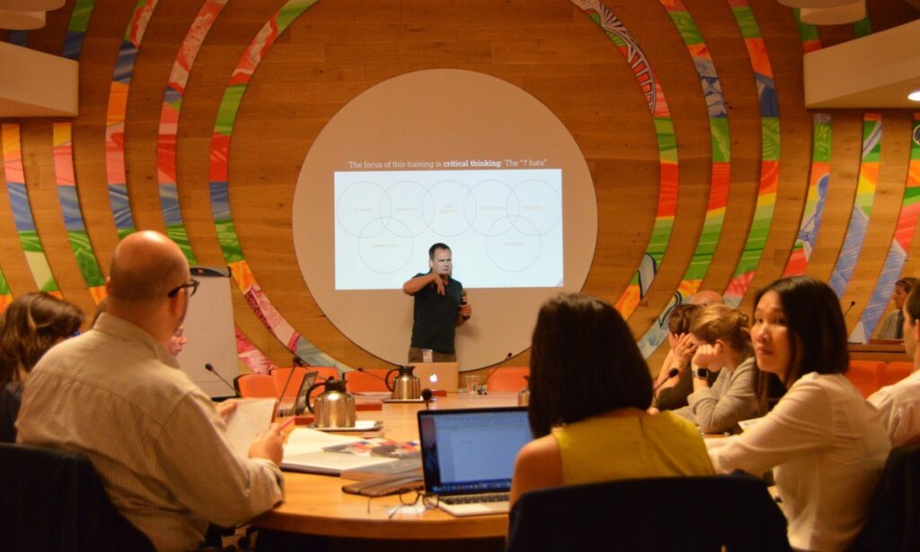 Photo of Andy Kirk training at the FAO in Rome